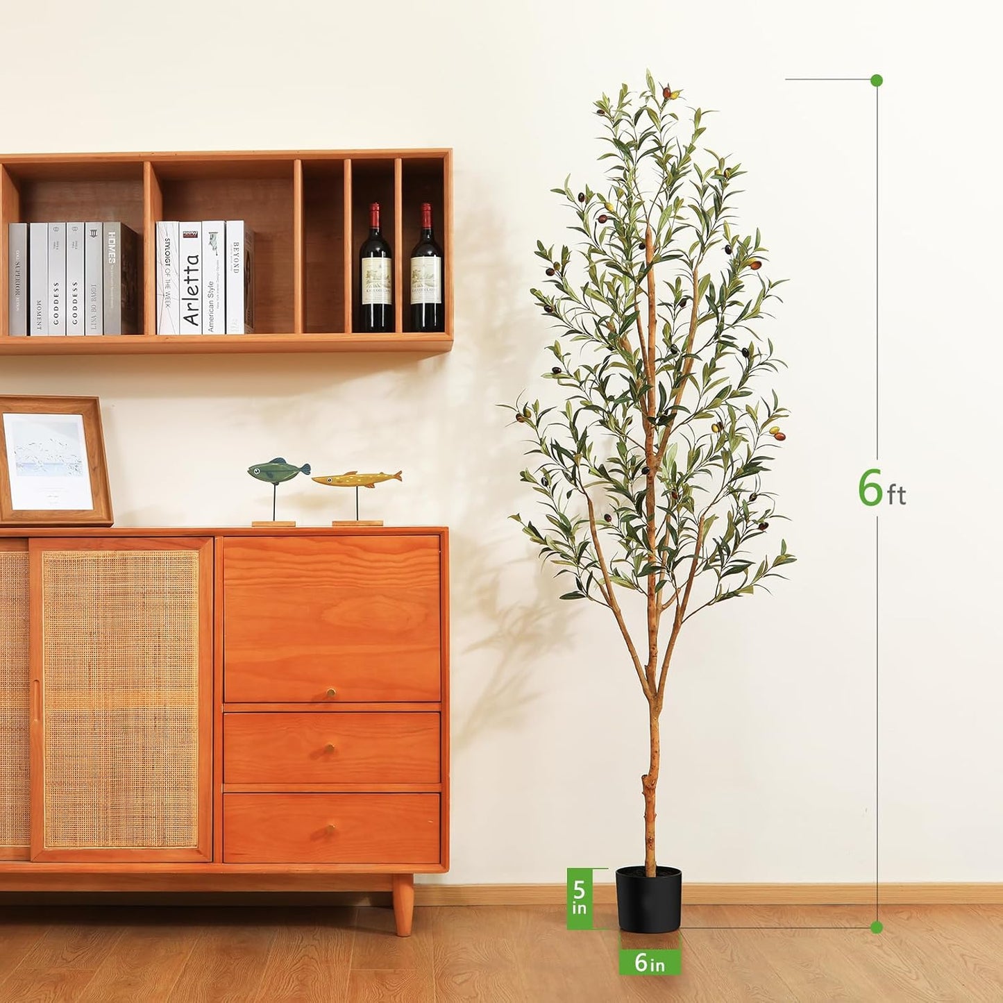 HOTROVEL Cazerra Artificial Olive Tree