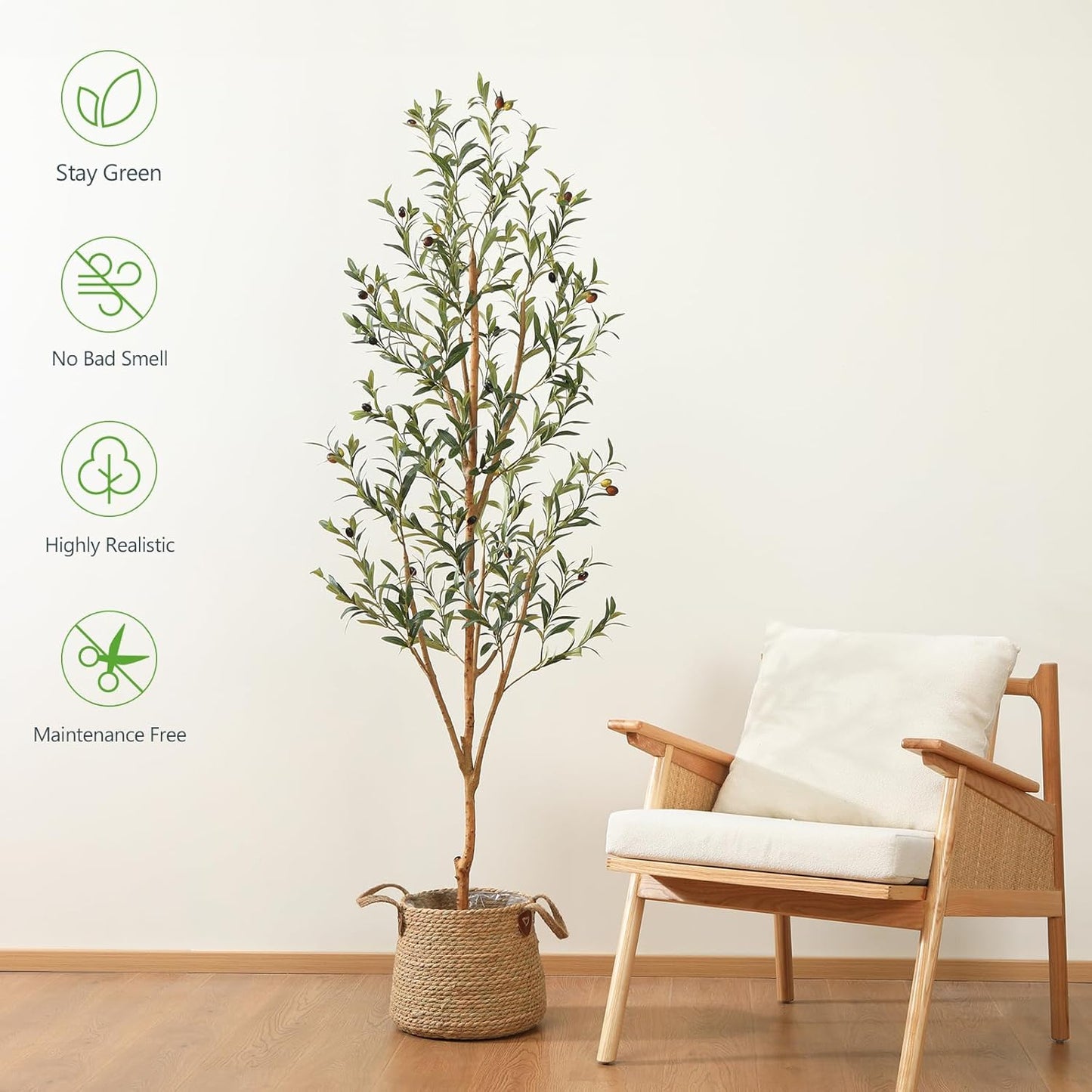 HOTROVEL Cazerra Artificial Olive Tree