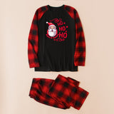 Santa Claus Plaid Printed Parent-child Pajama Set (with pet dog clothes)