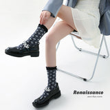 Renaissance Fashionable Socks--Dark Silver Yarn