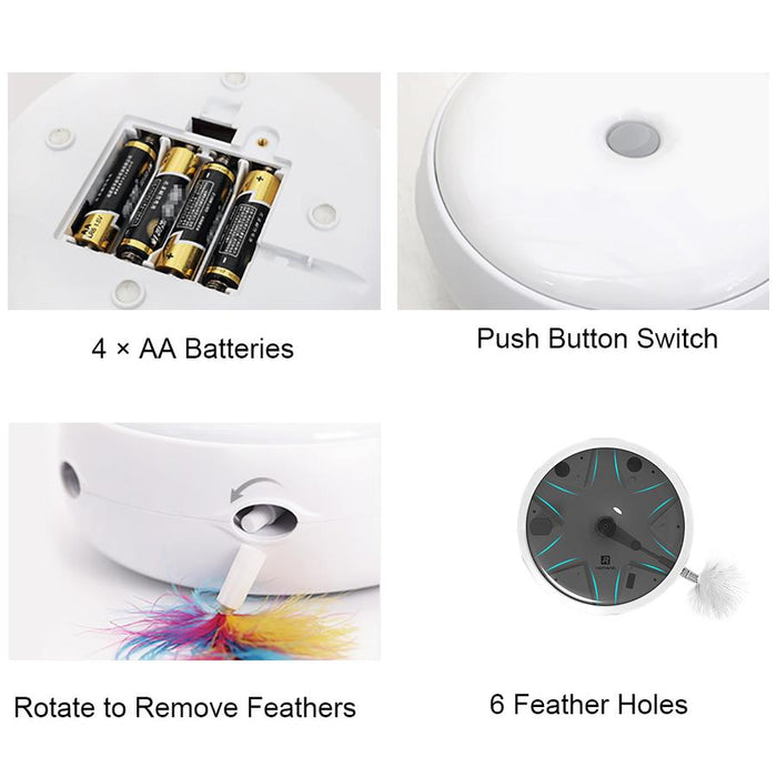 SMART ELECTRIC FEATHER AUTOMATIC FUNNY CAT TOYS