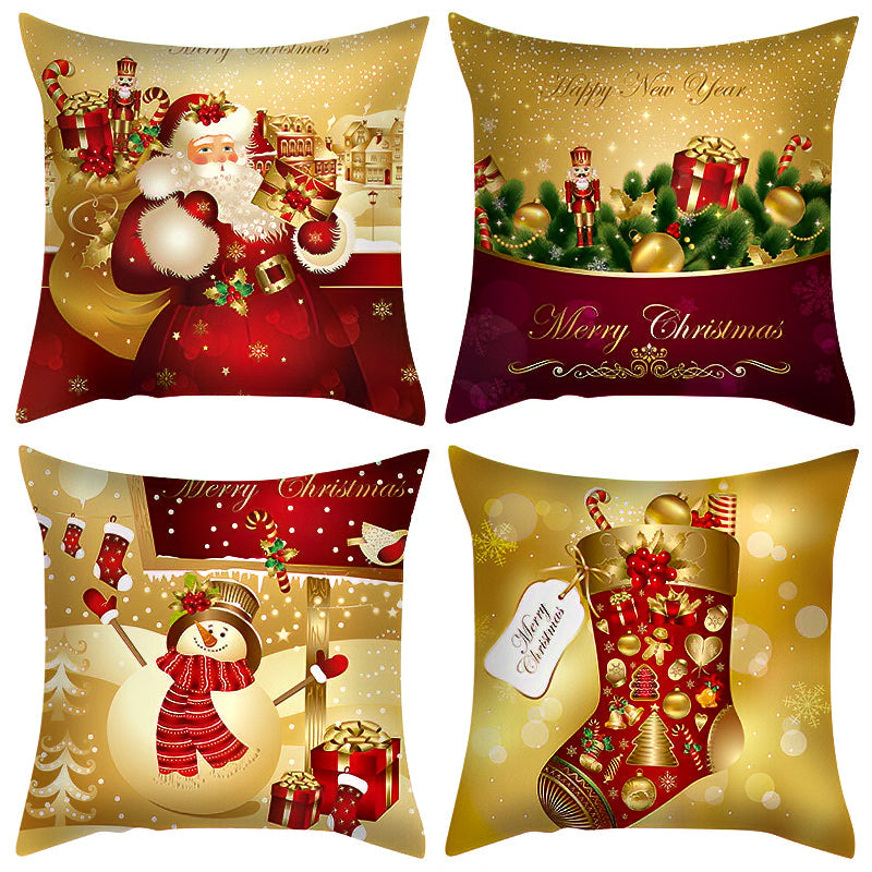 Santa Claus Snowman Pillow