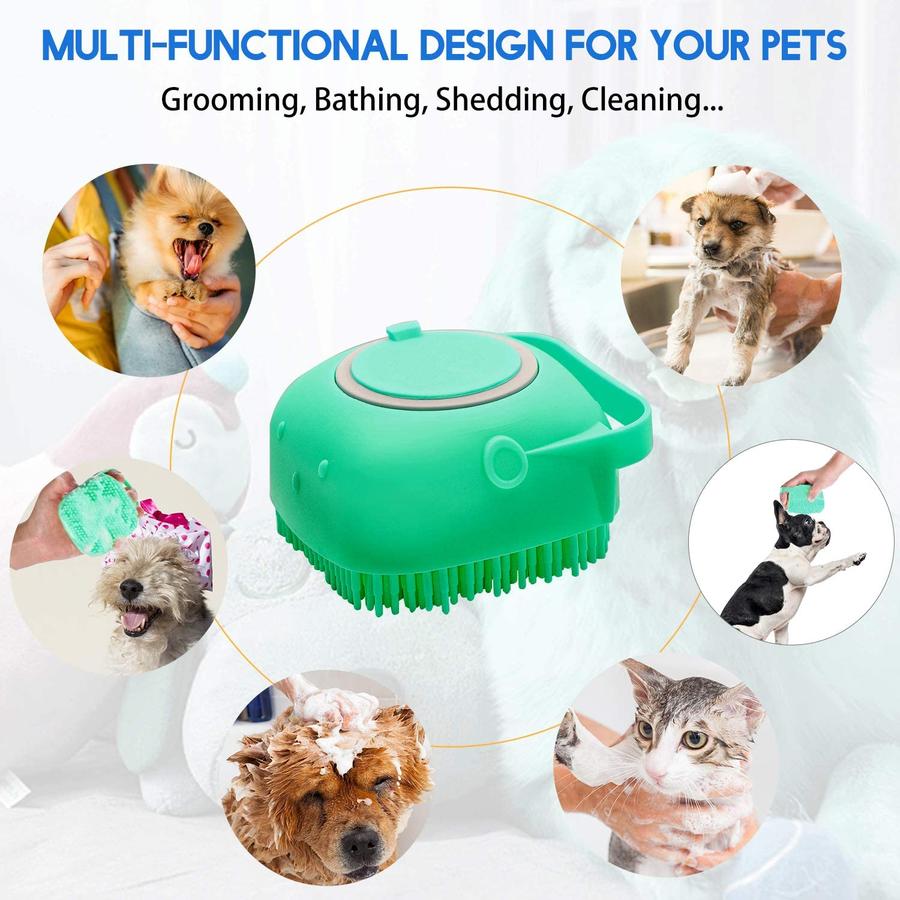 PET SILICONE BATH BRUSH