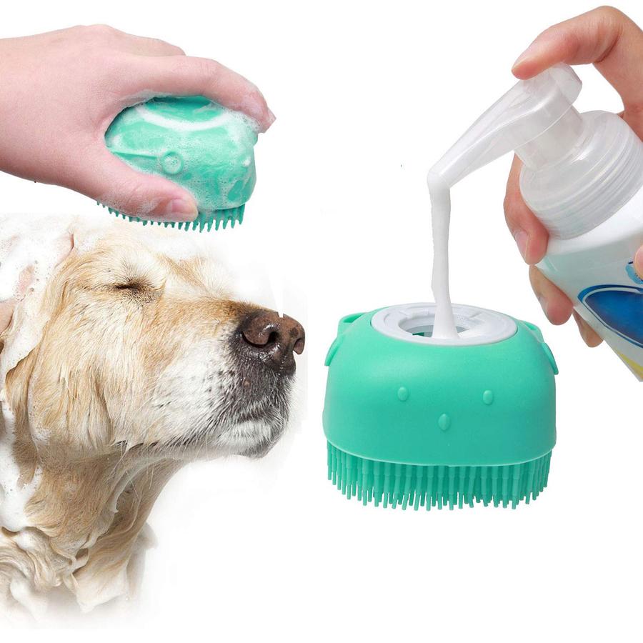 PET SILICONE BATH BRUSH