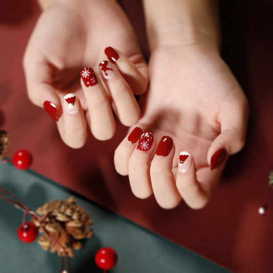 Christmas Elk Snowflake Style Nail