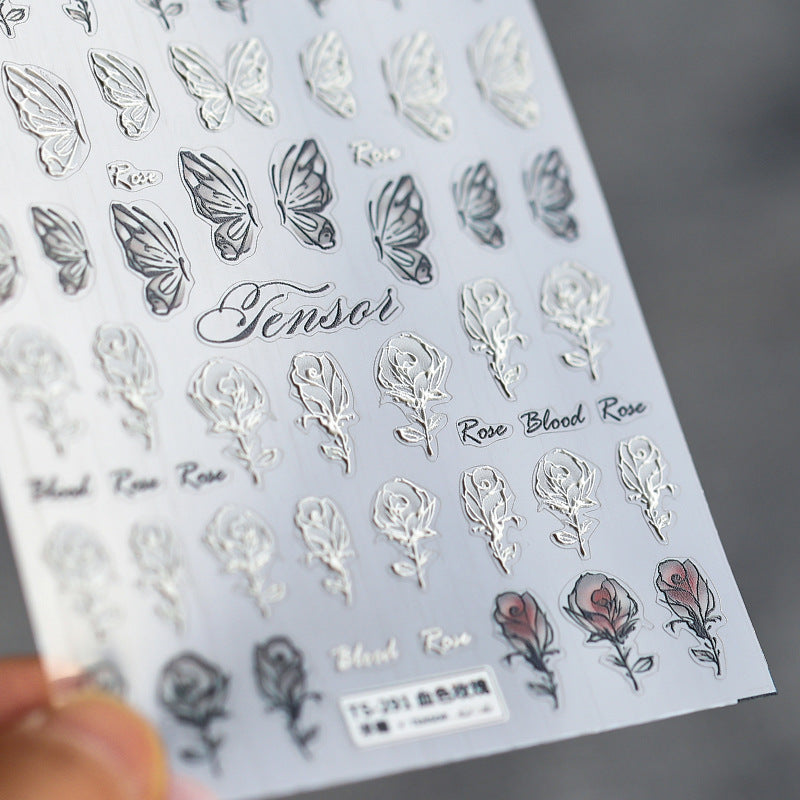 5D Three-dimensional Soft Embossed Nail Stickers