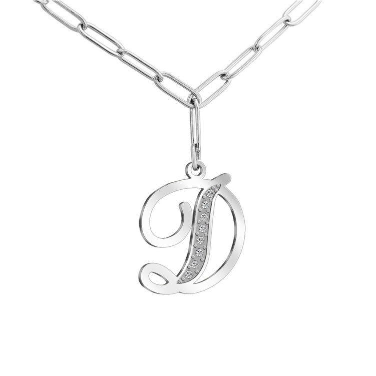 MLYJ 26 Letters Diamond Pendant