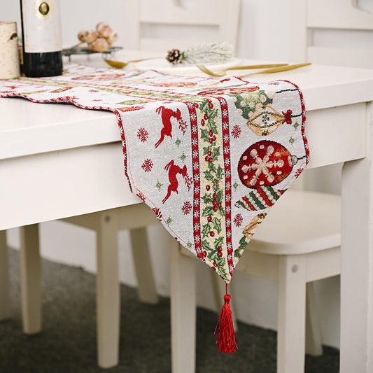 Christmas Knitting Table Flag