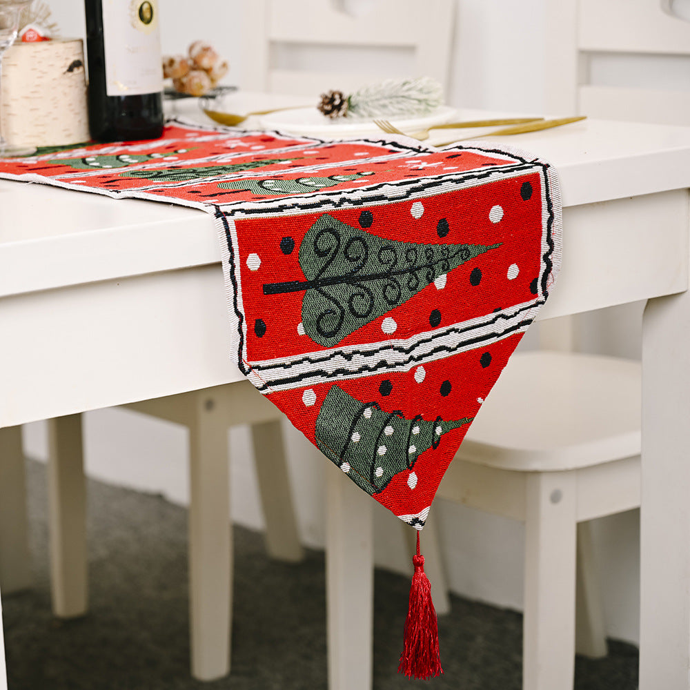 Christmas Knitting Table Flag