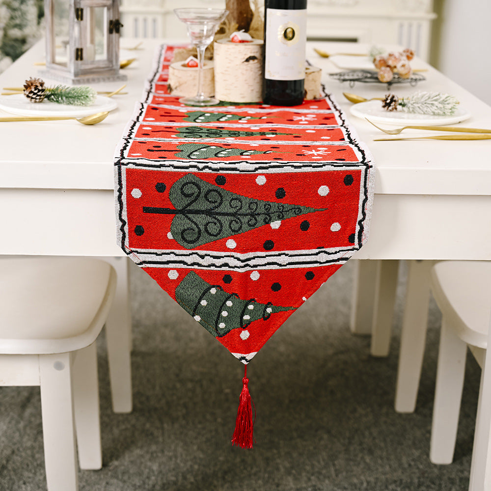 Christmas Knitting Table Flag