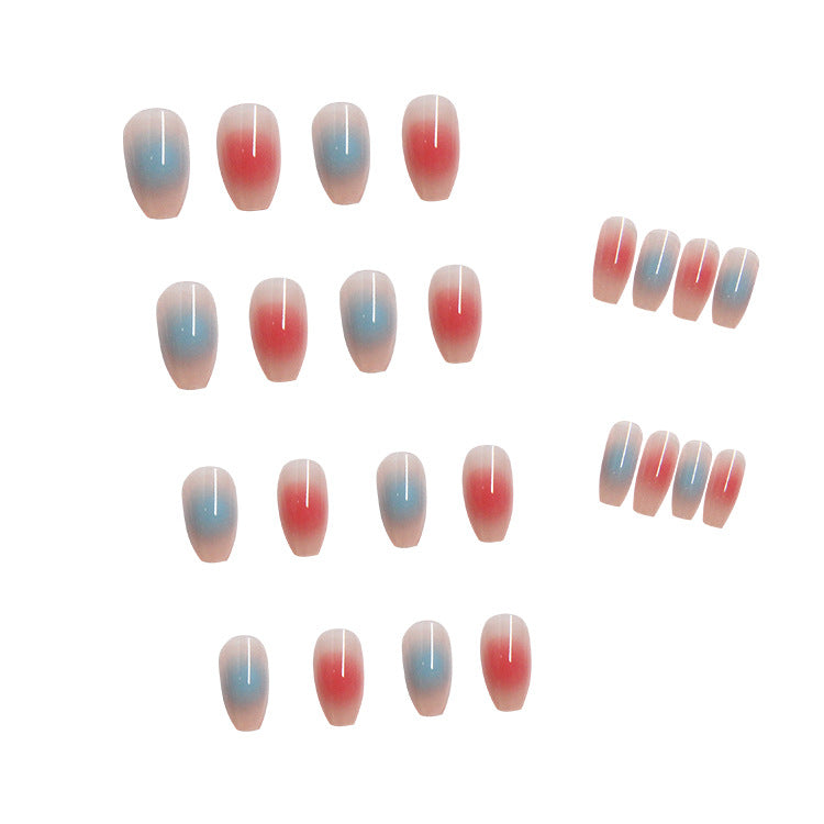 Two-tone Blush Acrylic Nail 24PCS