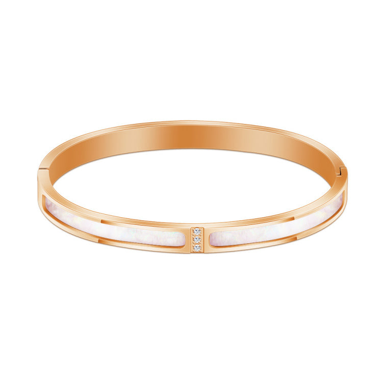 MLYJ Simple Open Rose Gold Bracelet