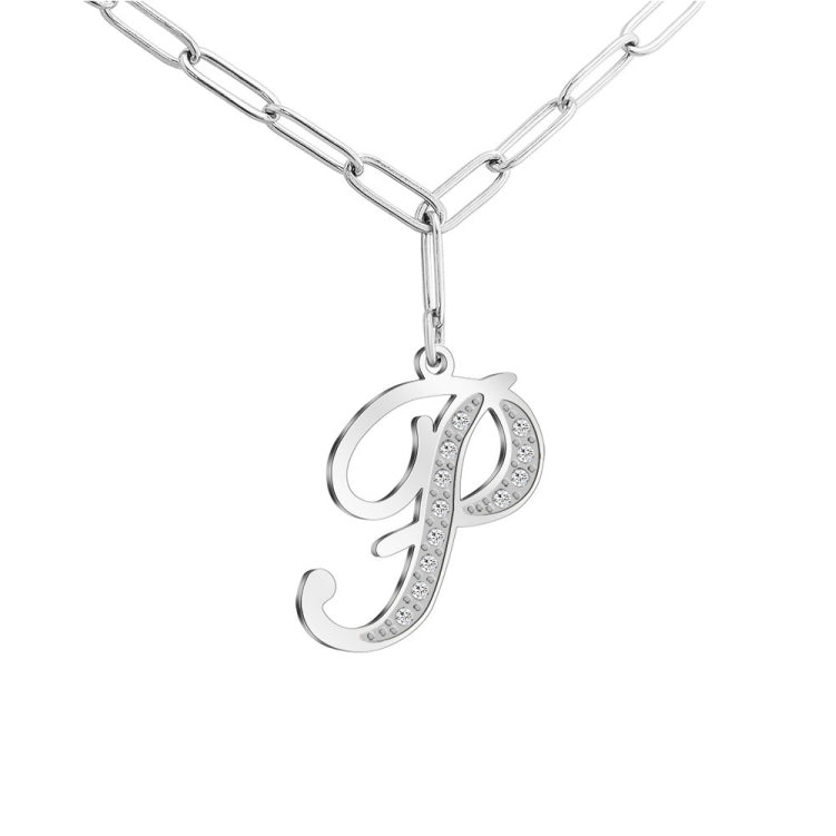 MLYJ 26 Letters Diamond Pendant