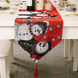 Christmas Knitting Table Flag