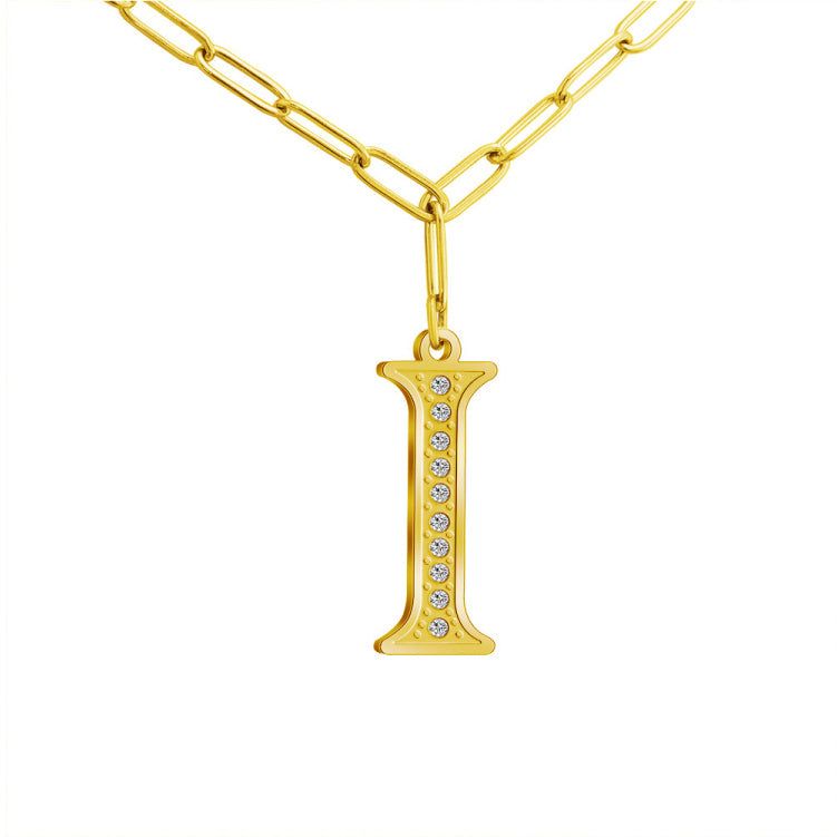 MLYJ 26 Letters Diamond Pendant