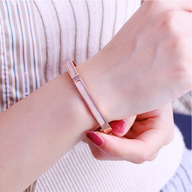 MLYJ Simple Open Rose Gold Bracelet