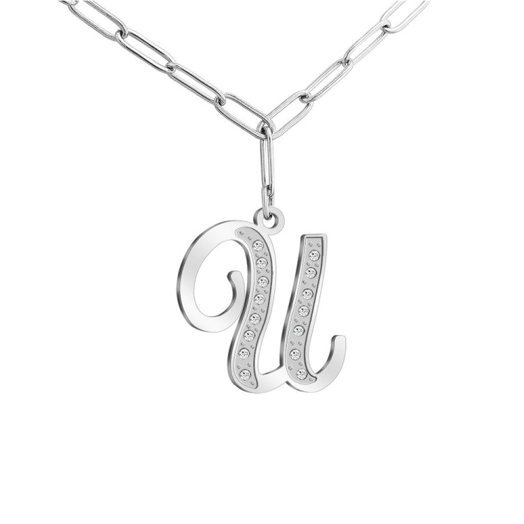 MLYJ 26 Letters Diamond Pendant