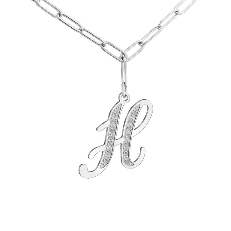 MLYJ 26 Letters Diamond Pendant