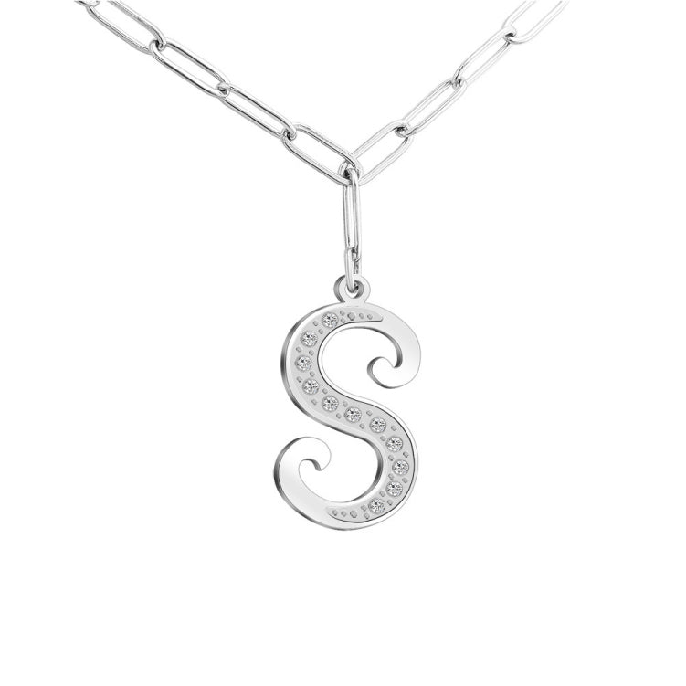 MLYJ 26 Letters Diamond Pendant