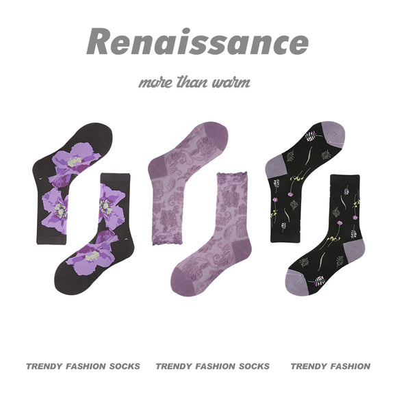 Renaissance Fashionable Socks--Moon Shadow