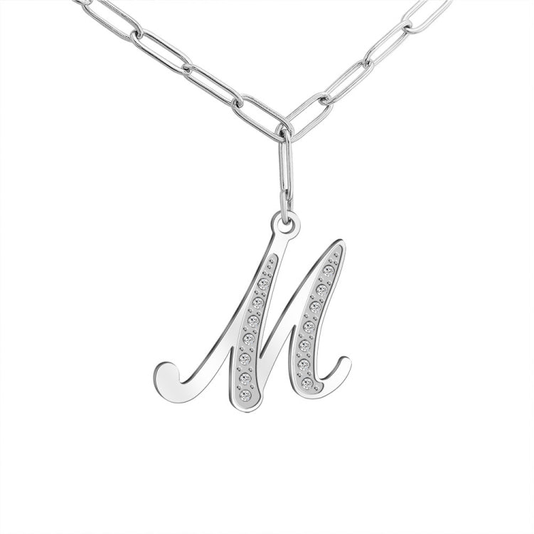 MLYJ 26 Letters Diamond Pendant