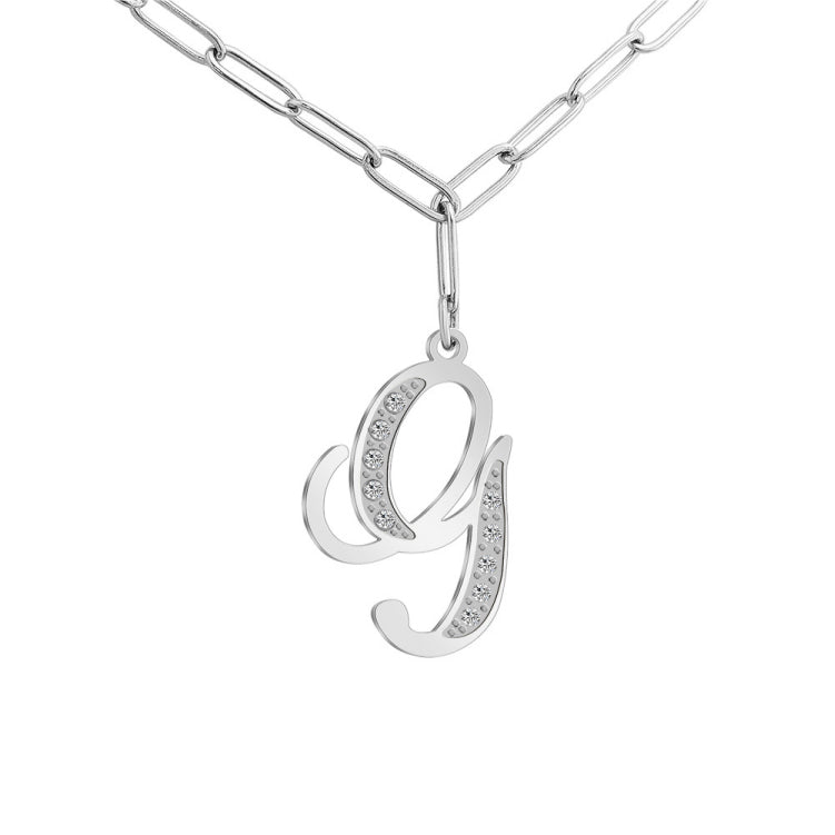 MLYJ 26 Letters Diamond Pendant