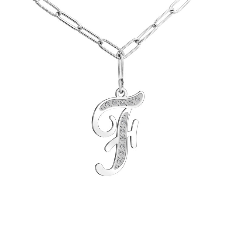 MLYJ 26 Letters Diamond Pendant