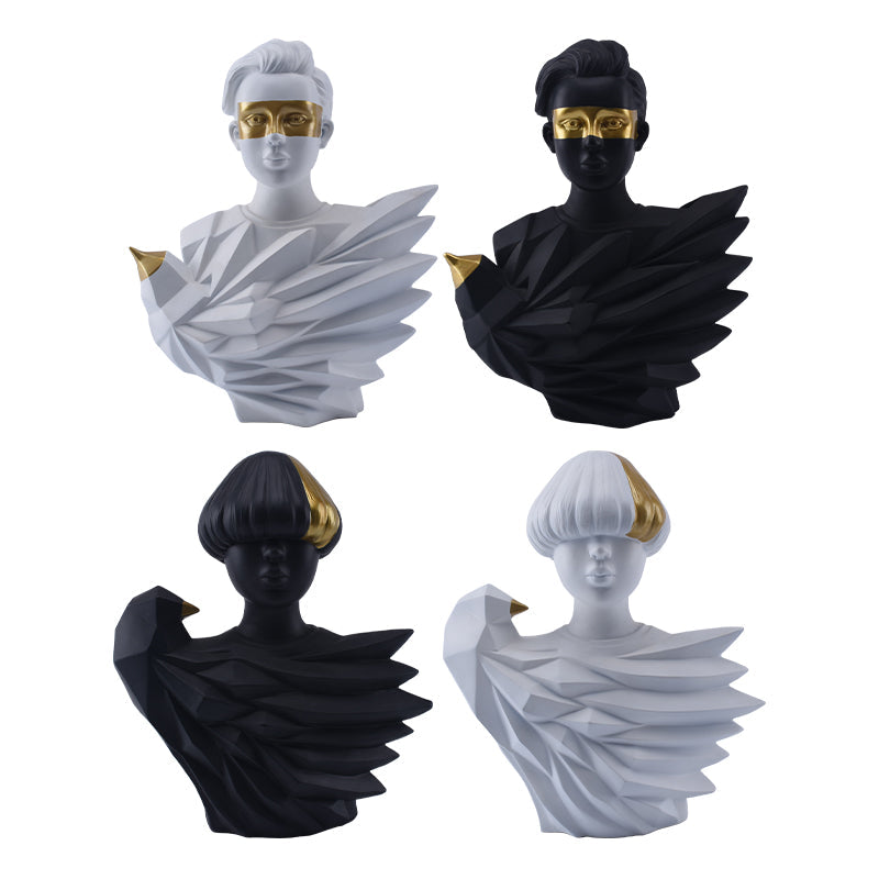 Bust Bird-man Sculpture