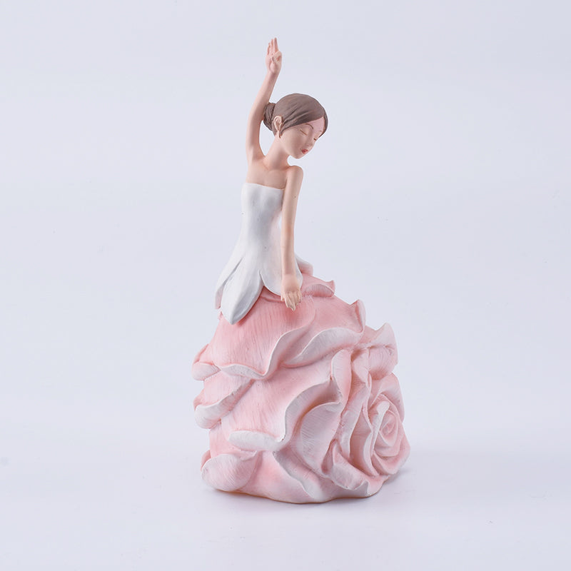 Pink Rose Girl Sculpture