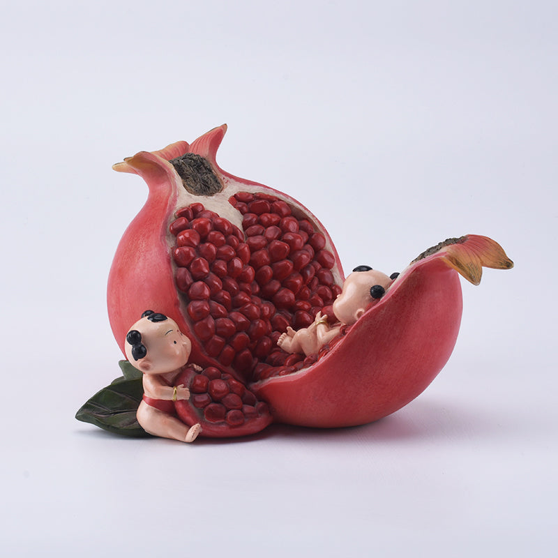 Chinese Peach Pomegranate Sculpture