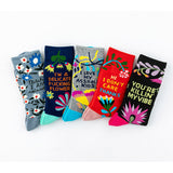 New Arrival Chic Personalized Flowers Printed Slogan Series Socks