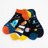 New Creative Colorful Astronaut Series Boat Socks Leisure Sockssocks Head with Double Thickening