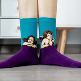 Novel Oil Painting Unisex Socks