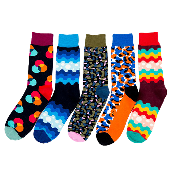 JSSK Colorful Striped Spot Socks