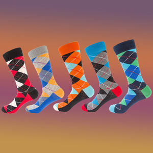 British Style Diamond Shape Socks