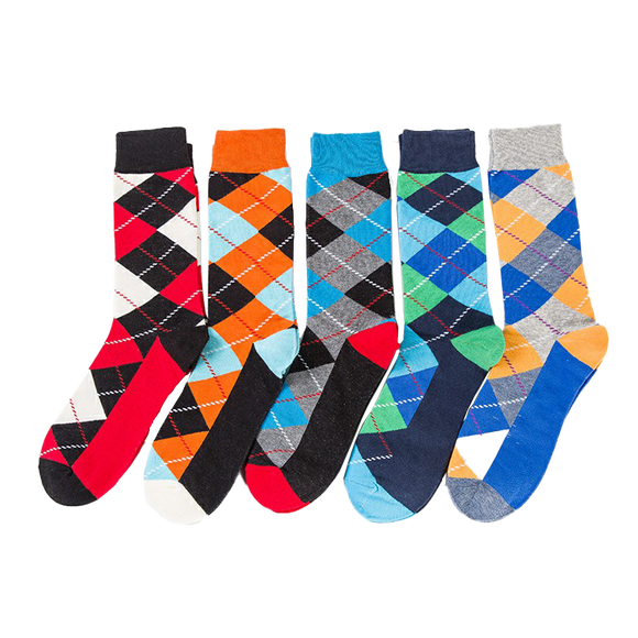 British Style Diamond Shape Socks