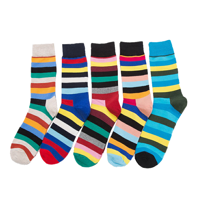 Color Fashion Striped Socks — HOTROVEL