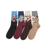 Oil Painting Portrait Series Socks