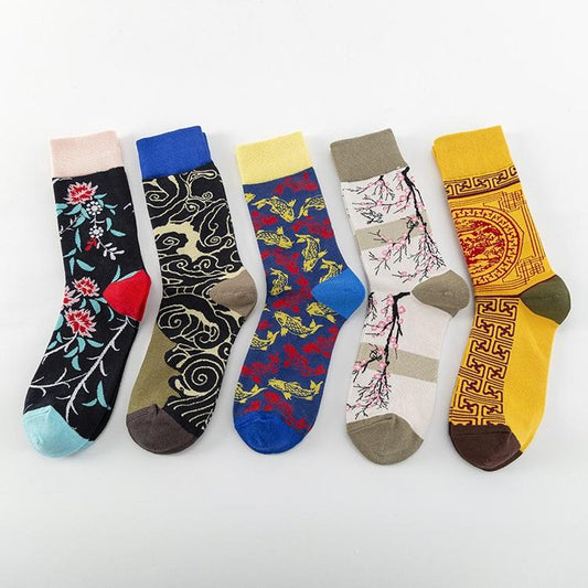 Chinese Style Pattern Totem Unisex Socks