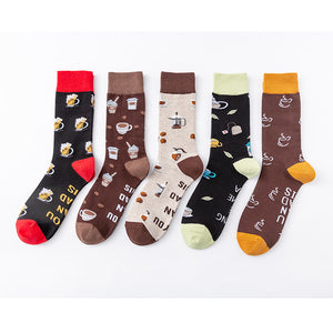 Coffee & Beer Personality Style Socks 5-Pairs