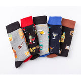 Alcohol & Tobacco & Personality Slogan Socks 5-Pack