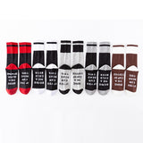 Colourful & Popular Personalized Slogan Casual Sports Cotton Socks