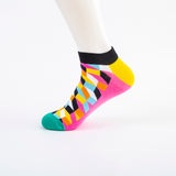 Colored Small Diamond Ship Socks