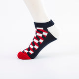 Colored Small Diamond Ship Socks