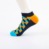 Colored Small Diamond Ship Socks