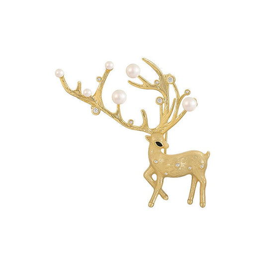 Pearl Fawn Brooch