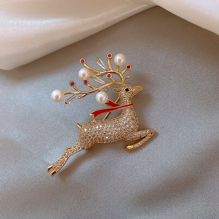 Sika Deer Brooch