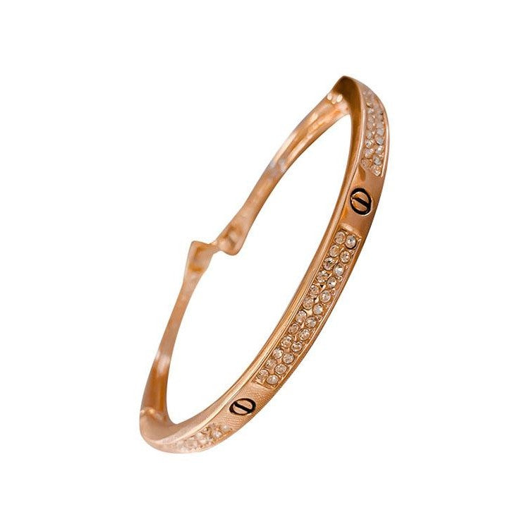 Circle Diamond Open-side Bracelet