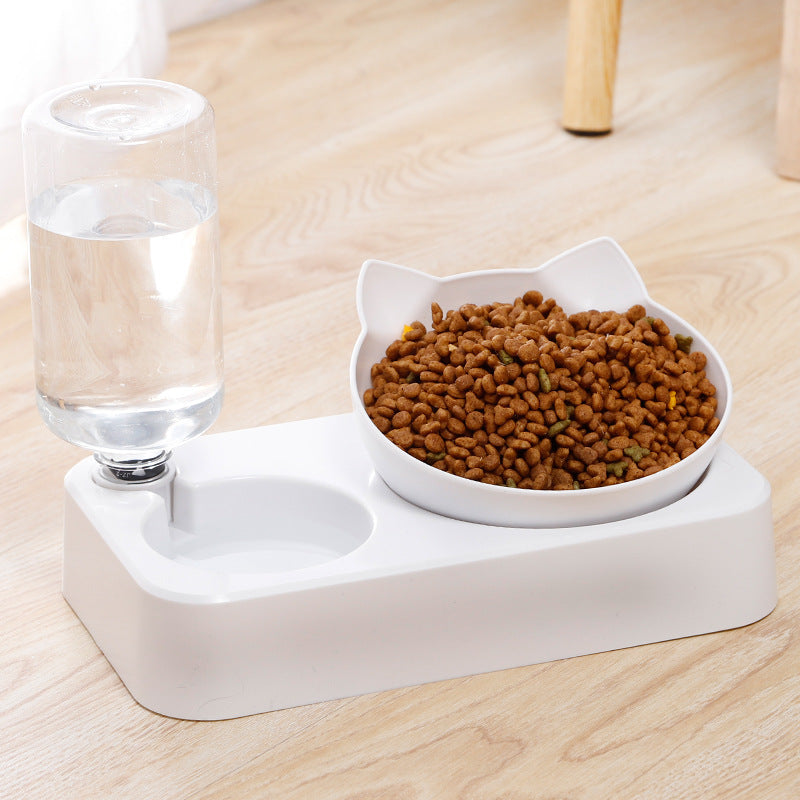 Rectangular Base Double Pet Bowl