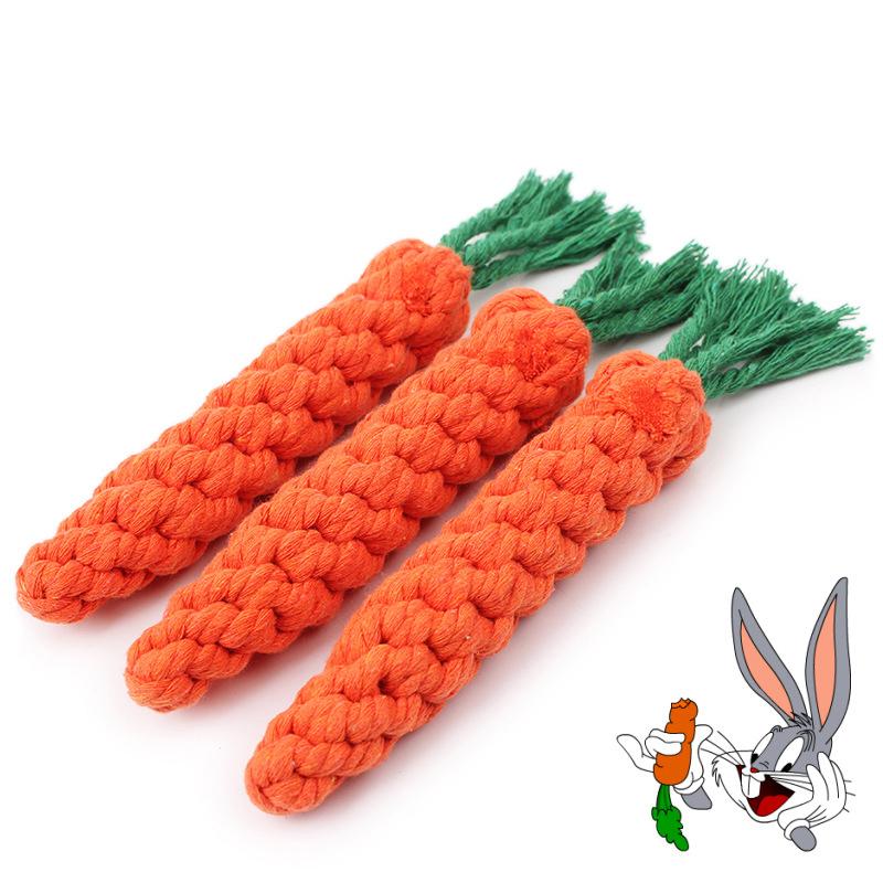 COTTON ROPE CARROT WOVEN TOY